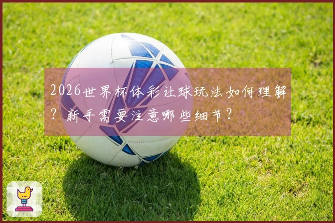 2026世界杯体彩让球玩法如何理解？新手需要注意哪些细节？